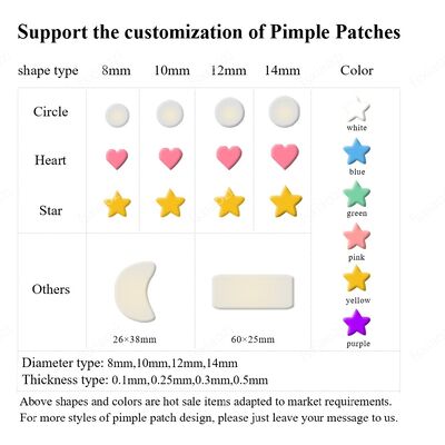Quality Pimple Patches Needle Acne Patch Absorbs Pus and Oils 9 Patches Per Box factory